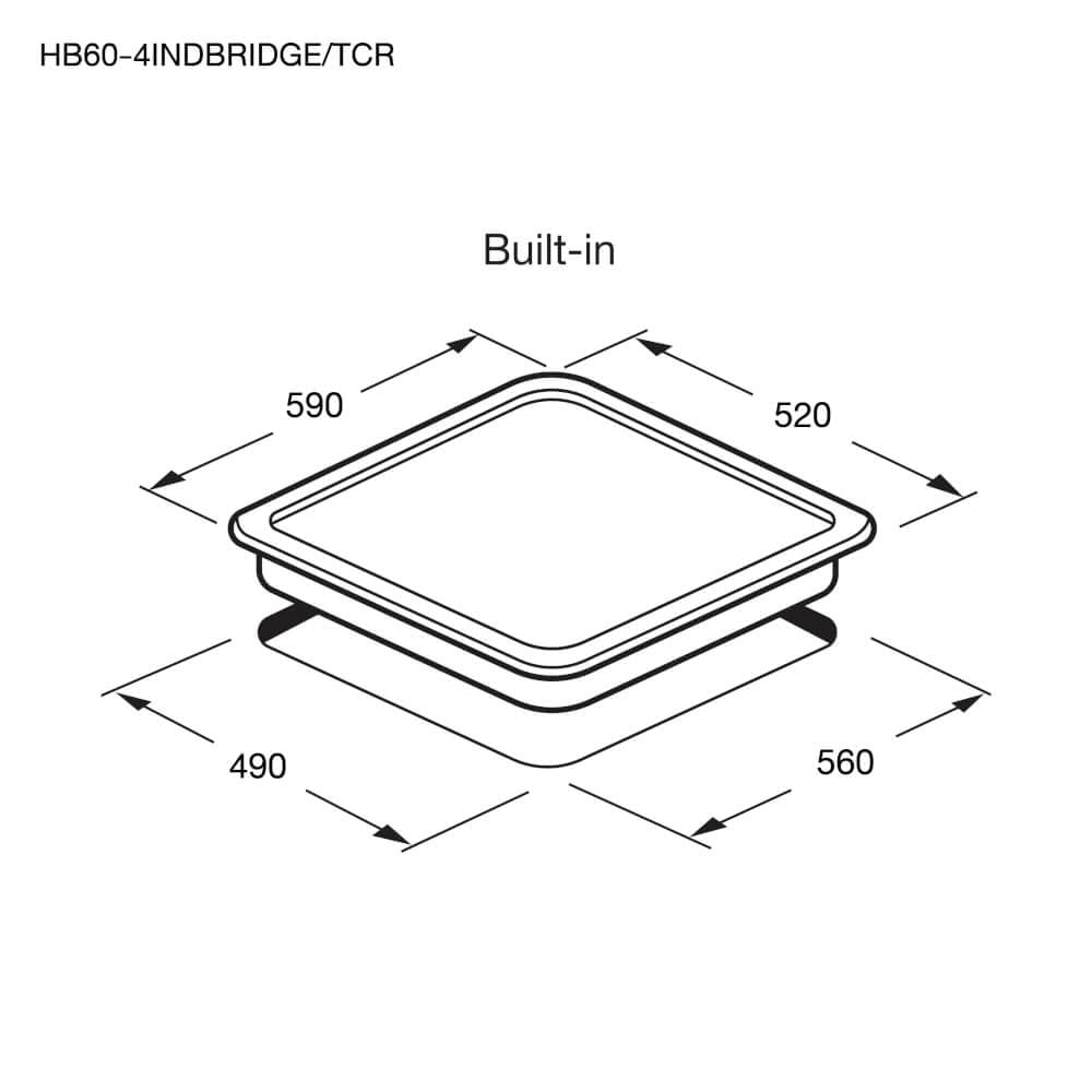 ชุดเซต เตาฝังแม่เหล็กไฟฟ้า 2 หัว + เครื่องดูดควันติดผนัง EVE รุ่น HB60-4INDBRIDGE/TCR + HC-LOFTBOX-60 ขนาด 60 ซม. สีดำ_4